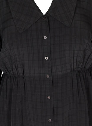 Paita 3/4-pituisilla puhvihihoilla ja kauluksella, Black, Packshot image number 2