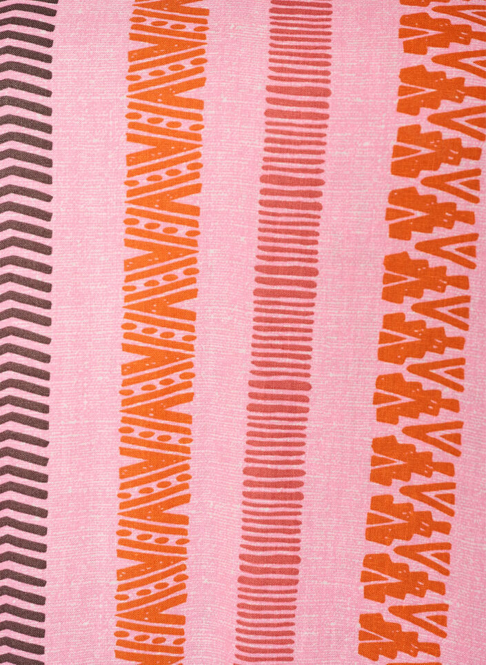 Lyhyt mekko pellavasta ja viskoosista, 3/4-hihoilla, Vaaleanpunainen, Packshot image number 2