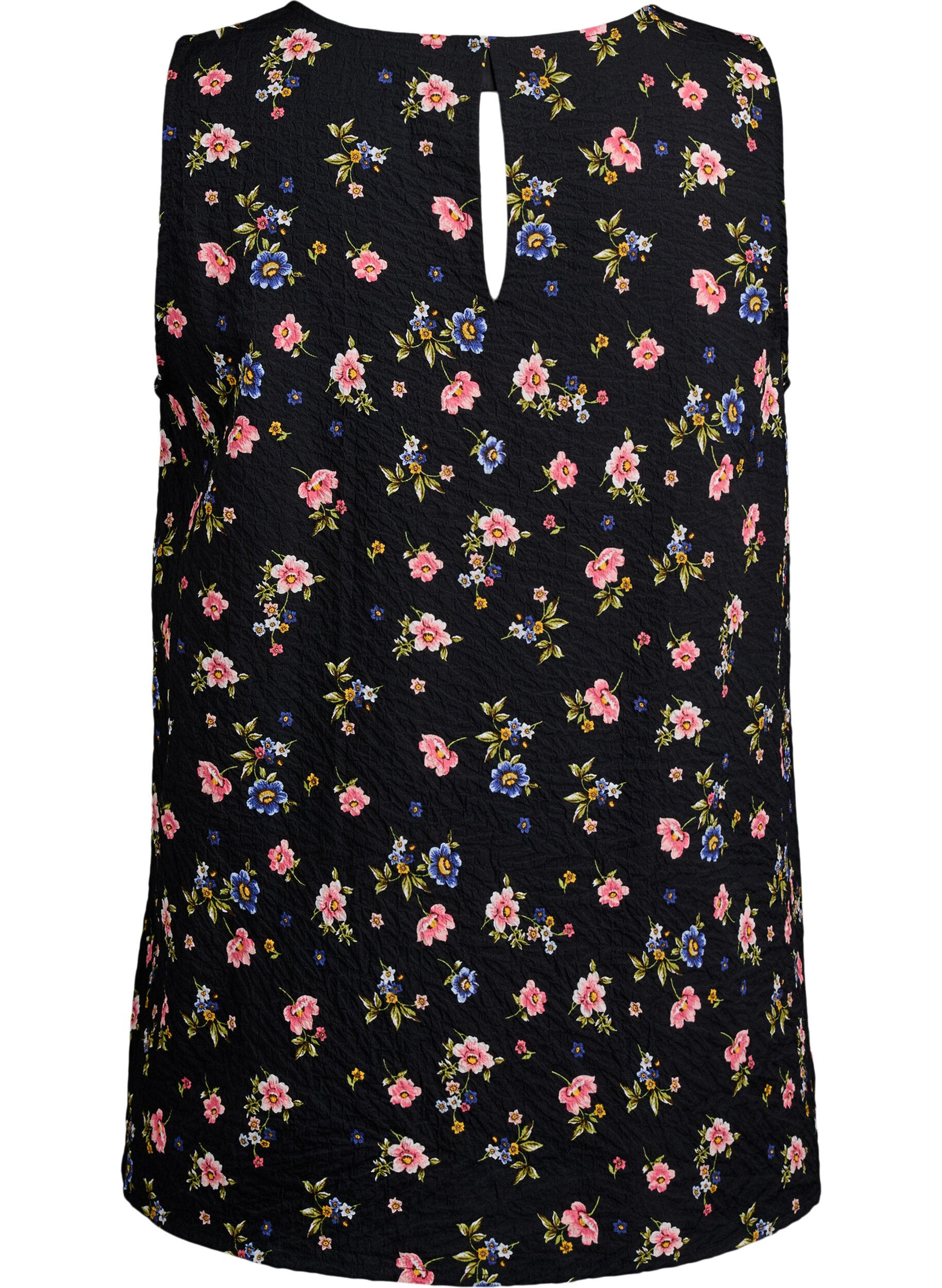 Zizzi FLASH &ndash; Hihaton toppi pintakuvioidusta materiaalista, Musta, Packshot image number 1