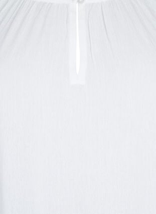Viskoositunika 3/4-pituisilla hihoilla, Bright White, Packshot image number 2
