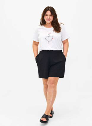 FLASH – kuviollinen t-paita, Bright White Heart, Model image number 2