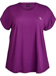 Yksiv&auml;rinen treeni-T-paita, Violetti