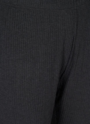Väljät housut ribatusta materiaalista, Dark Grey Melange, Packshot image number 2