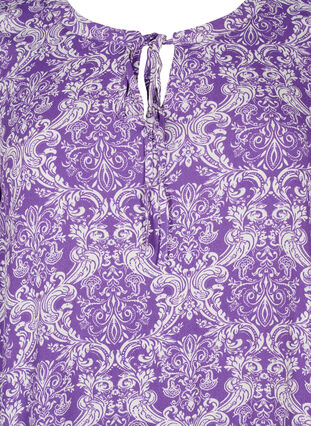Lyhythihainen viskoosimekko kuosilla , D. Lavender Oriental, Packshot image number 2