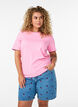 Kirjailut denimshortsit, Sininen, Model image number 0