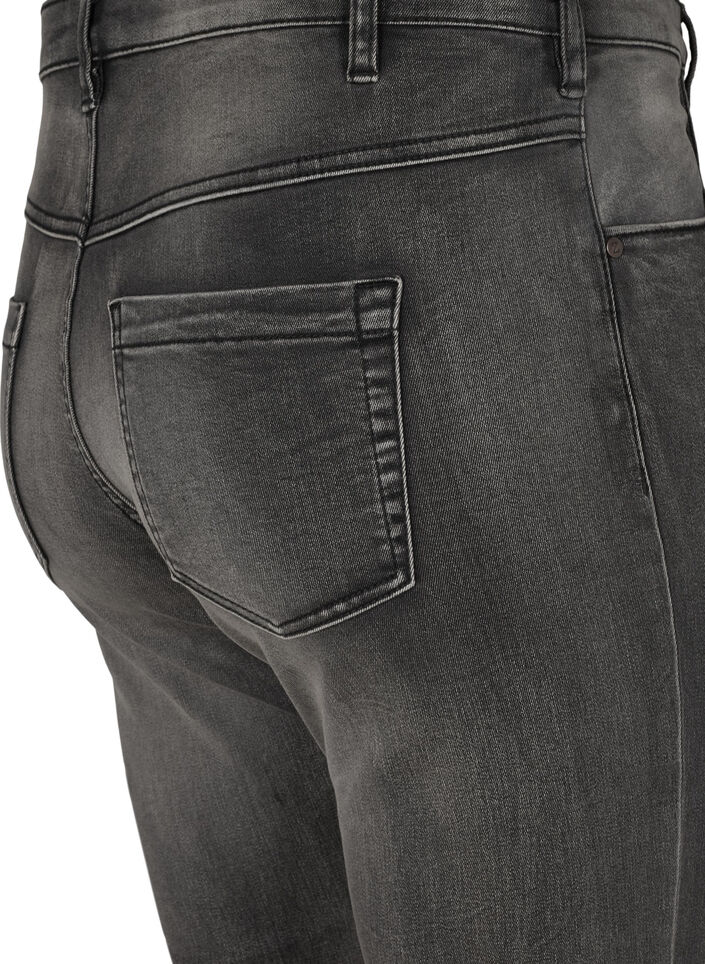 Slim fit Emily-farkut normaalilla vy&ouml;t&auml;r&ouml;ll&auml;, Harmaa, Packshot image number 3