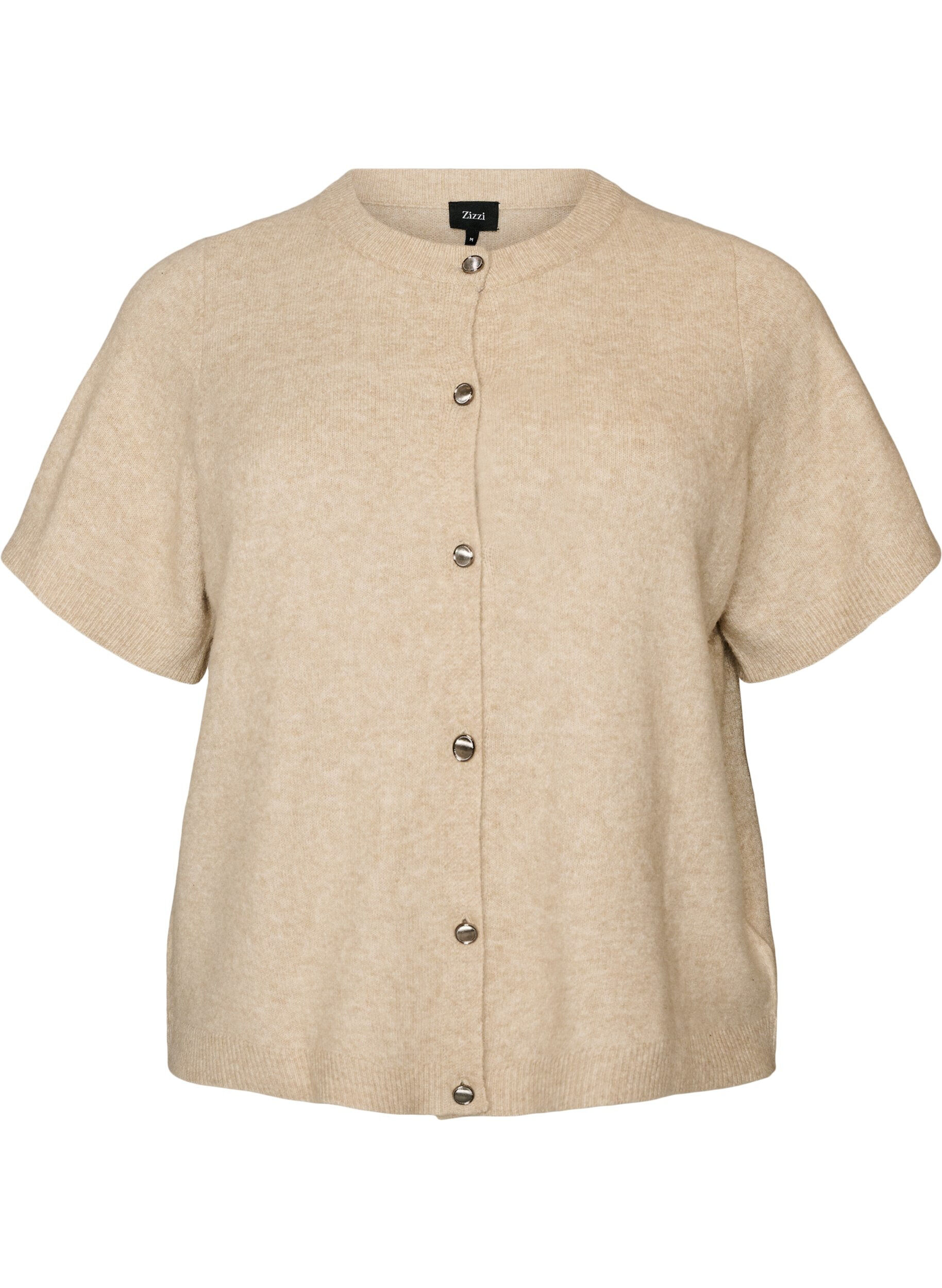 ZizziLyhythihainen neuletakki, Beige, Packshot image number 0