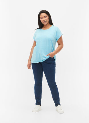 Meleerattu t-paita lyhyillä hihoilla, Blue Atoll Mél, Model image number 2