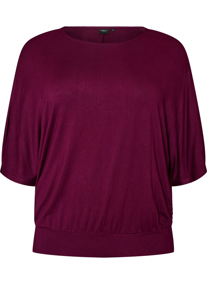 Jerseypusero kyyn&auml;rpituisilla pallohihoilla, Violetti, Packshot image number 0