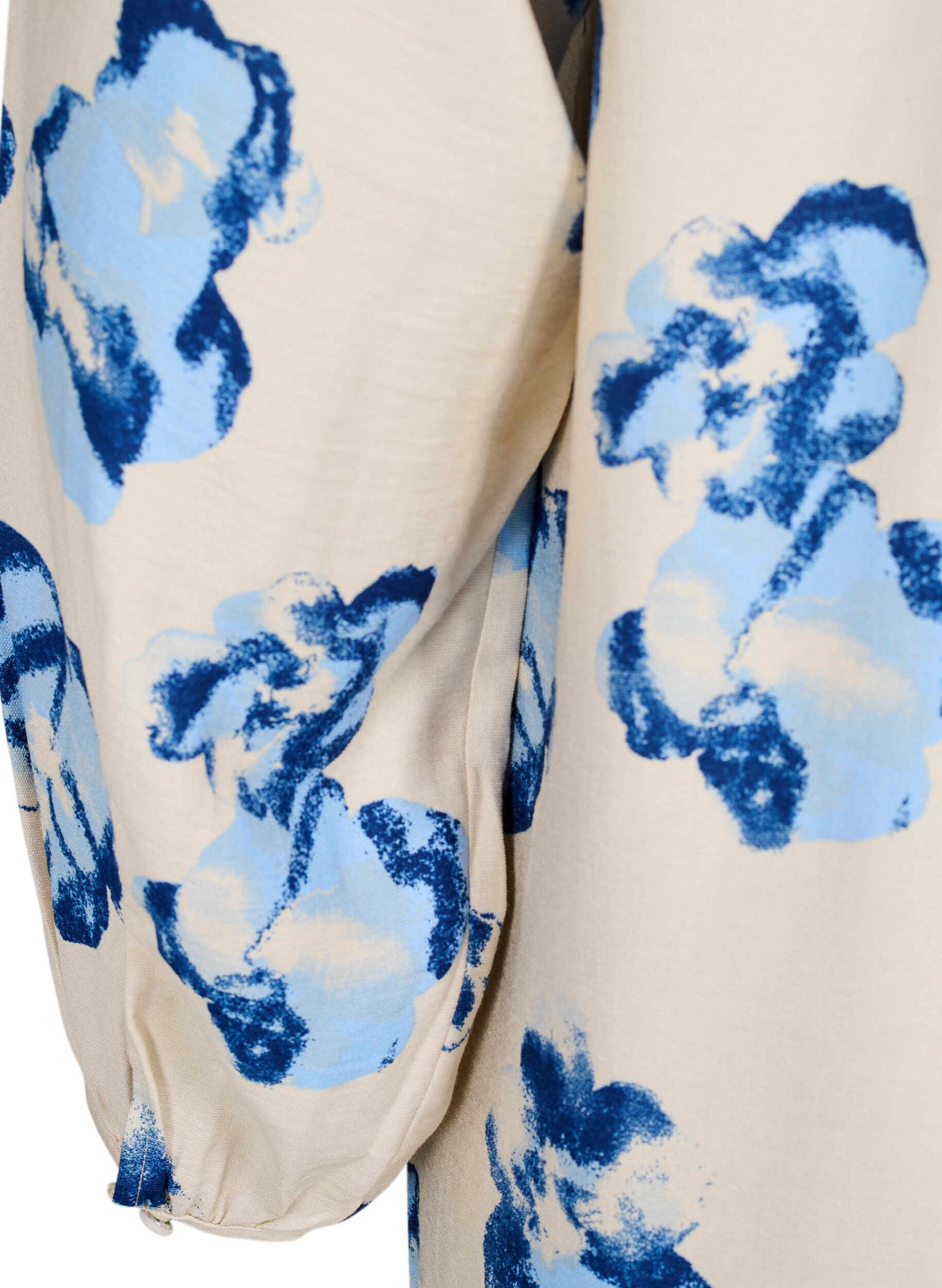 Zizzi Polvipituinen mekko pitkille hihoilla ja A-linjaisella leikkauksella, Valkoinen, Packshot image number 3