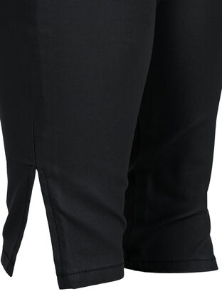 Pinnoitetut leggingsit halkioilla, Black, Packshot image number 3