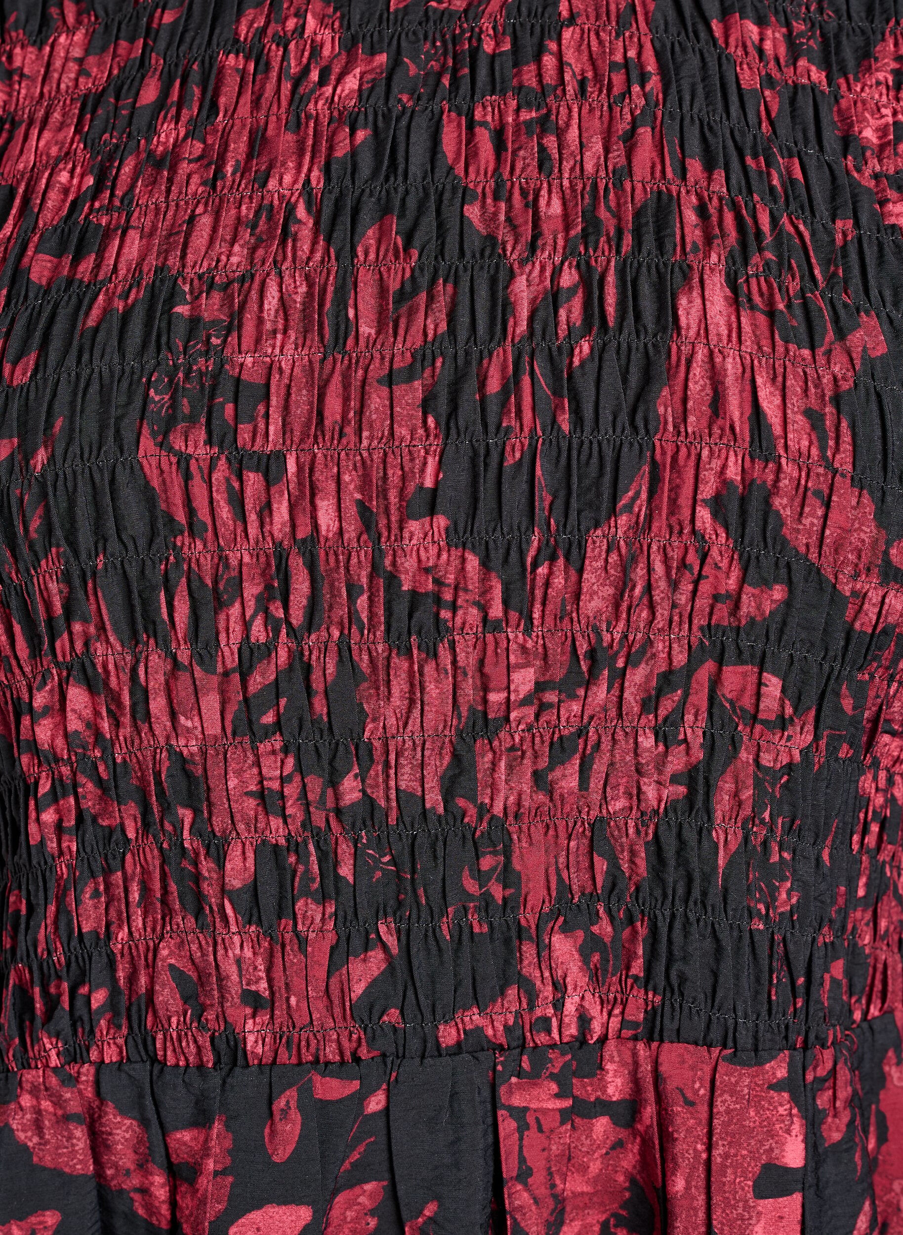 Zizzi Pusero smokkiosalla ja pitkill&auml; hihoilla, Musta, Packshot image number 2