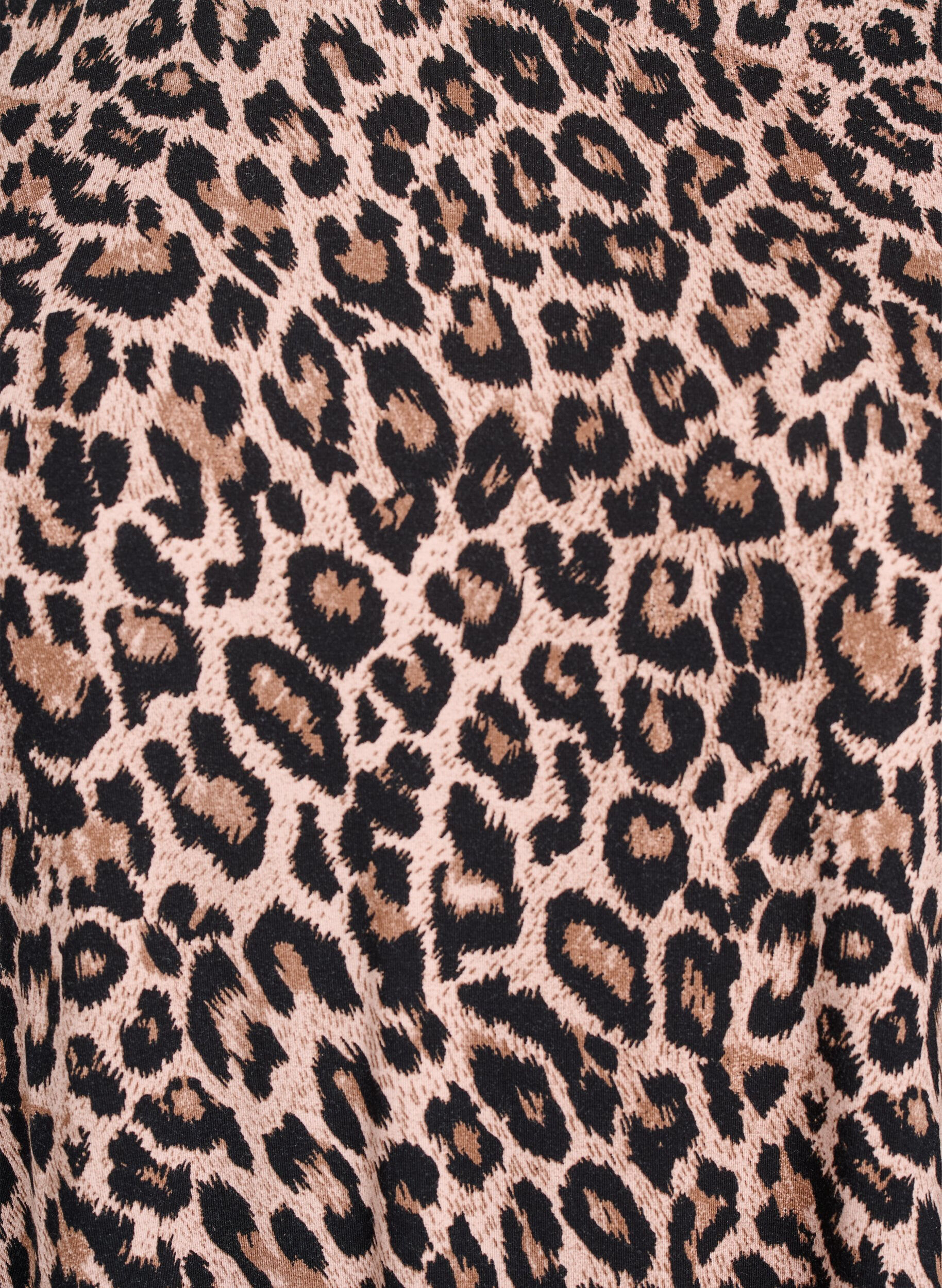 ZizziPitk&auml;hihainen pusero leopardikuosilla, Ruskea, Packshot image number 2