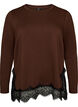 Jersey-pusero pitsisomisteilla, Ruskea, Packshot image number 0