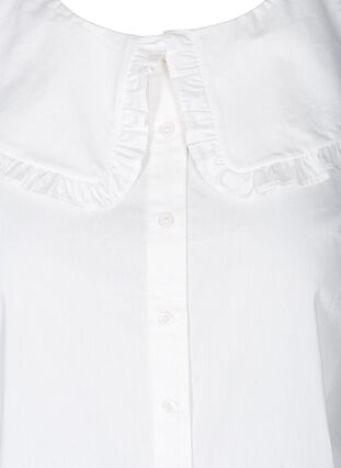 Hihaton paita suurella kauluksella , Bright White, Packshot image number 2