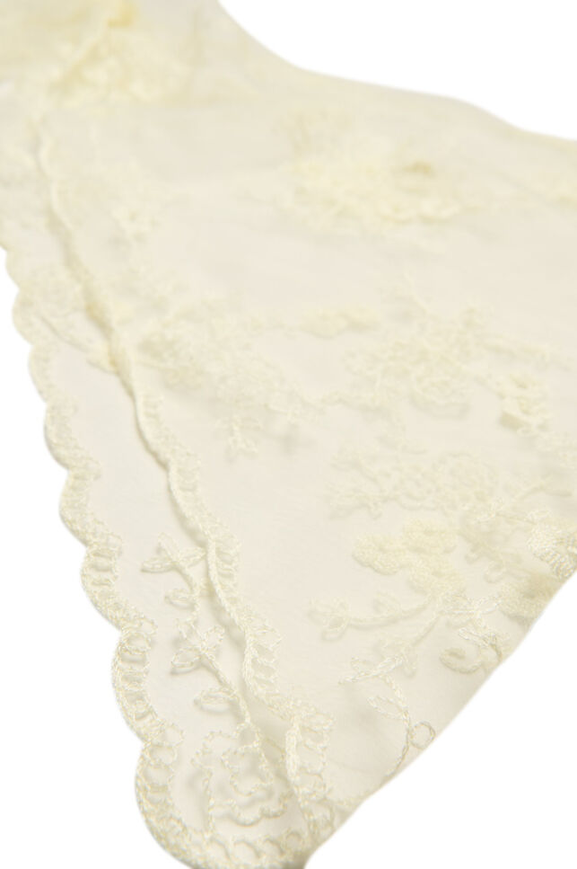 Kolmiomainen pitsihuivi, Beige, Packshot image number 1