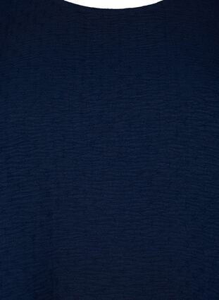 Pinnaltaan epätasainen pitkähihainen pusero, Navy Blazer, Packshot image number 2