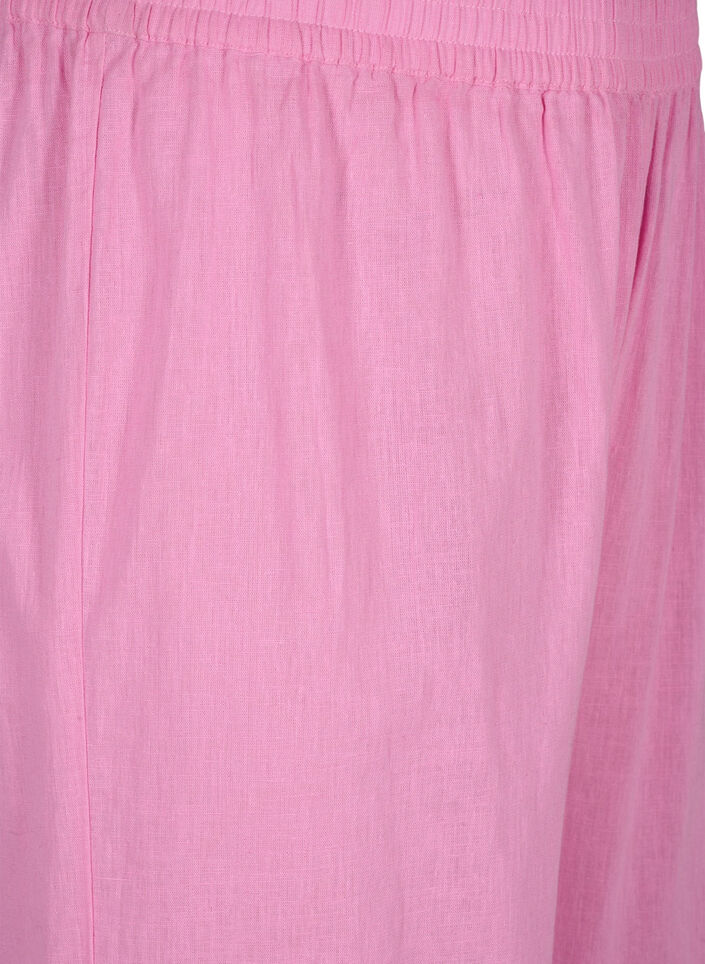 7/8-pituiset housut puuvillasekoitteesta pellavalla, Rosebloom, Packshot image number 2