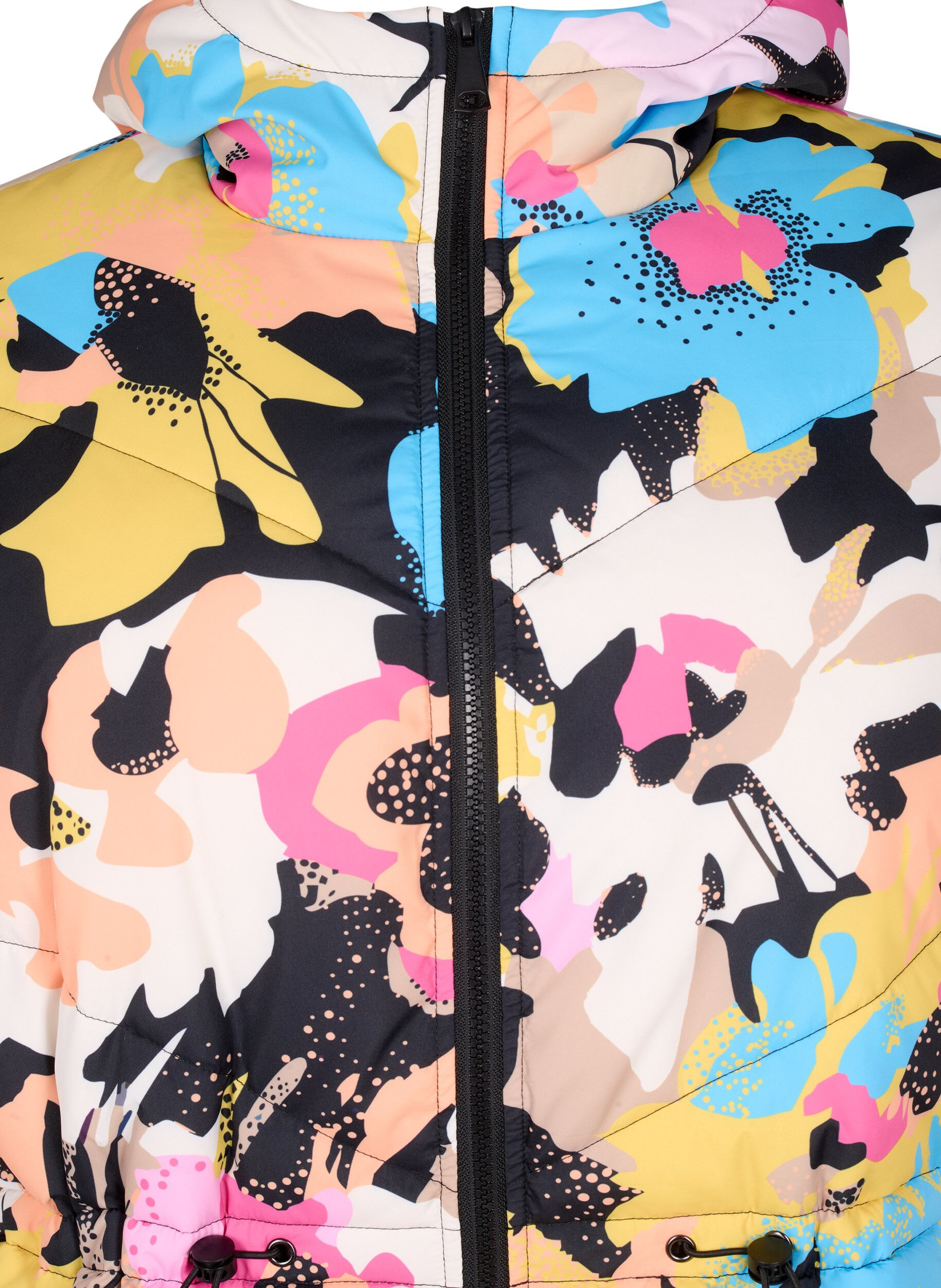 Zizzi V&auml;rik&auml;s hupullinen takki, Multi Color, Packshot image number 2