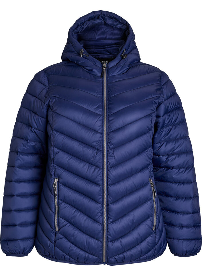 Kevyttakki hupulla, Sininen, Packshot image number 0