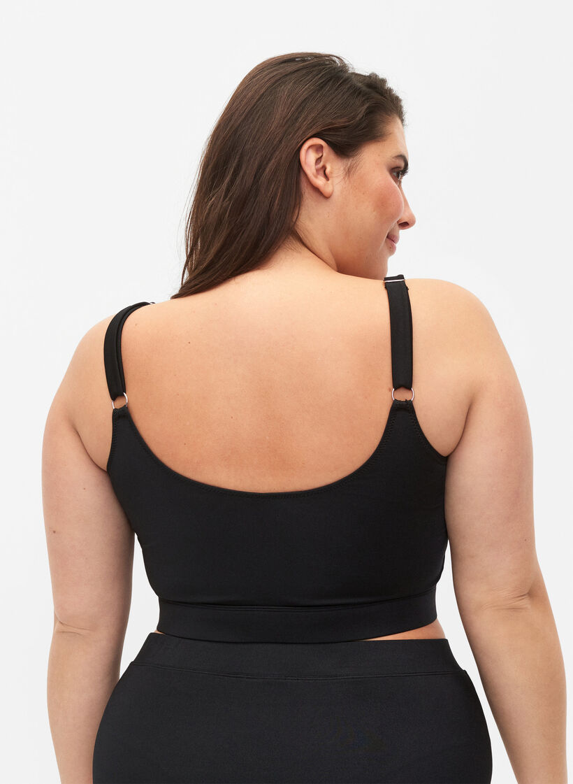 Bikiniyläosa säädettävillä olkaimilla, Black, Model image number 1