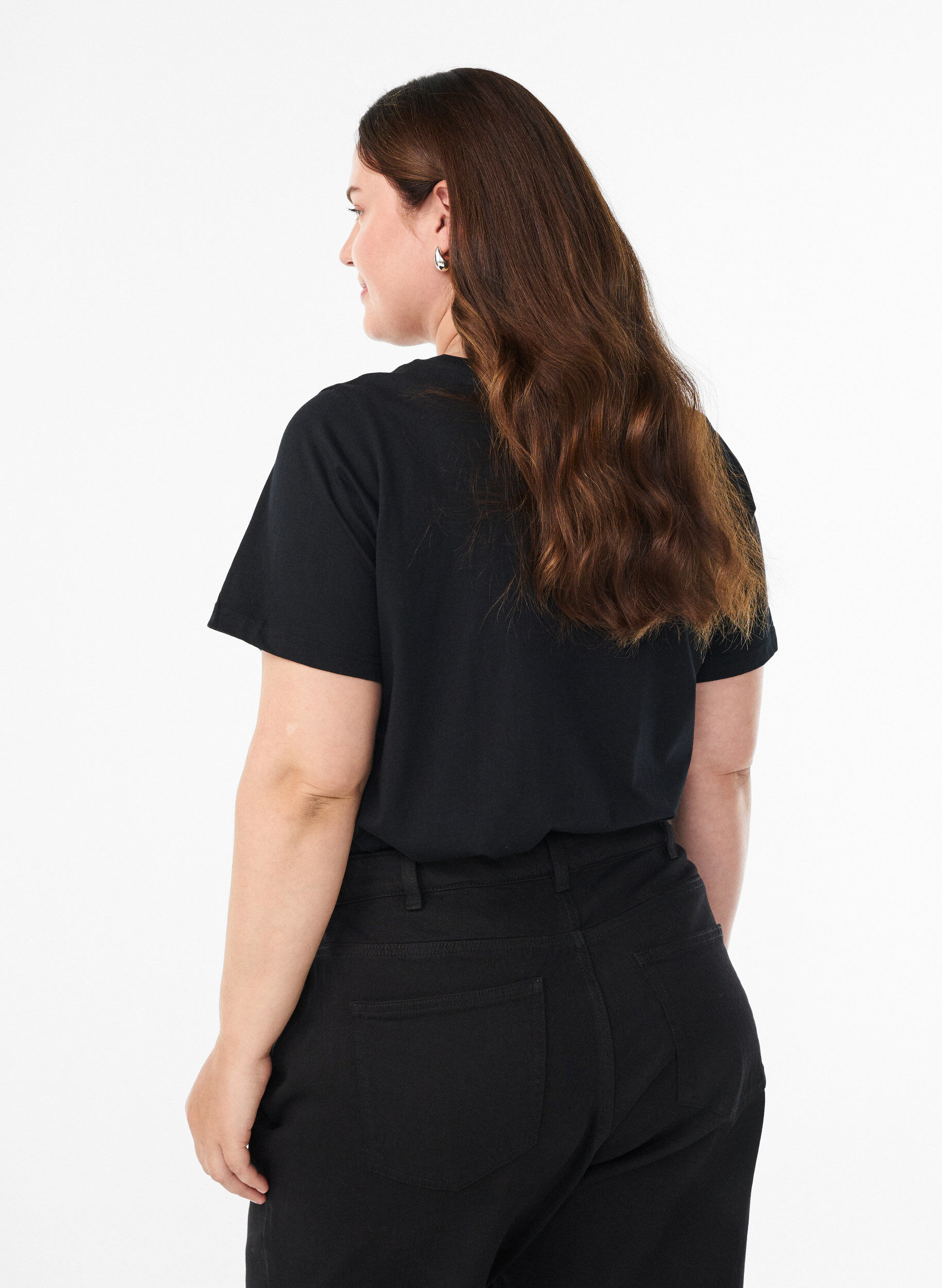 Zizzi Joulupaita luomupuuvillasta, Musta, Model image number 2