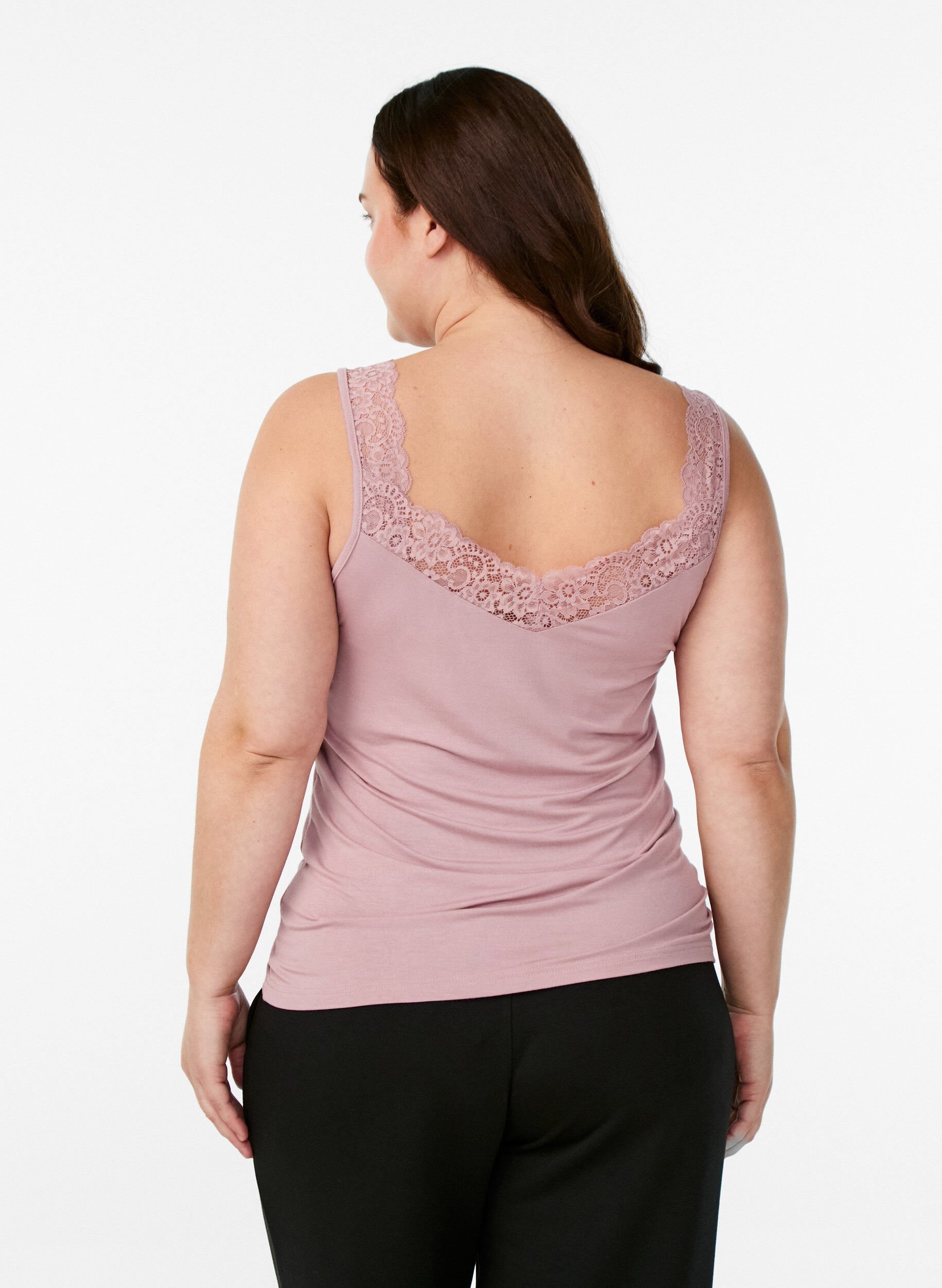 ZizziViskoositoppi pitsisomisteilla, Vaaleanpunainen, Model image number 2