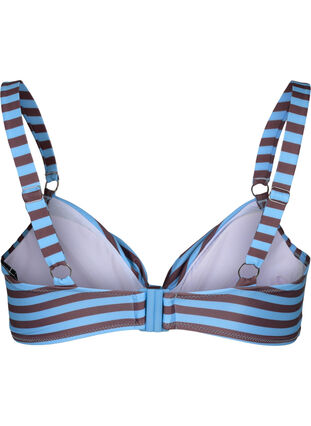 Kaarituelliset bikinirintaliivit painatuksella, BlueBrown Stripe AOP, Packshot image number 1