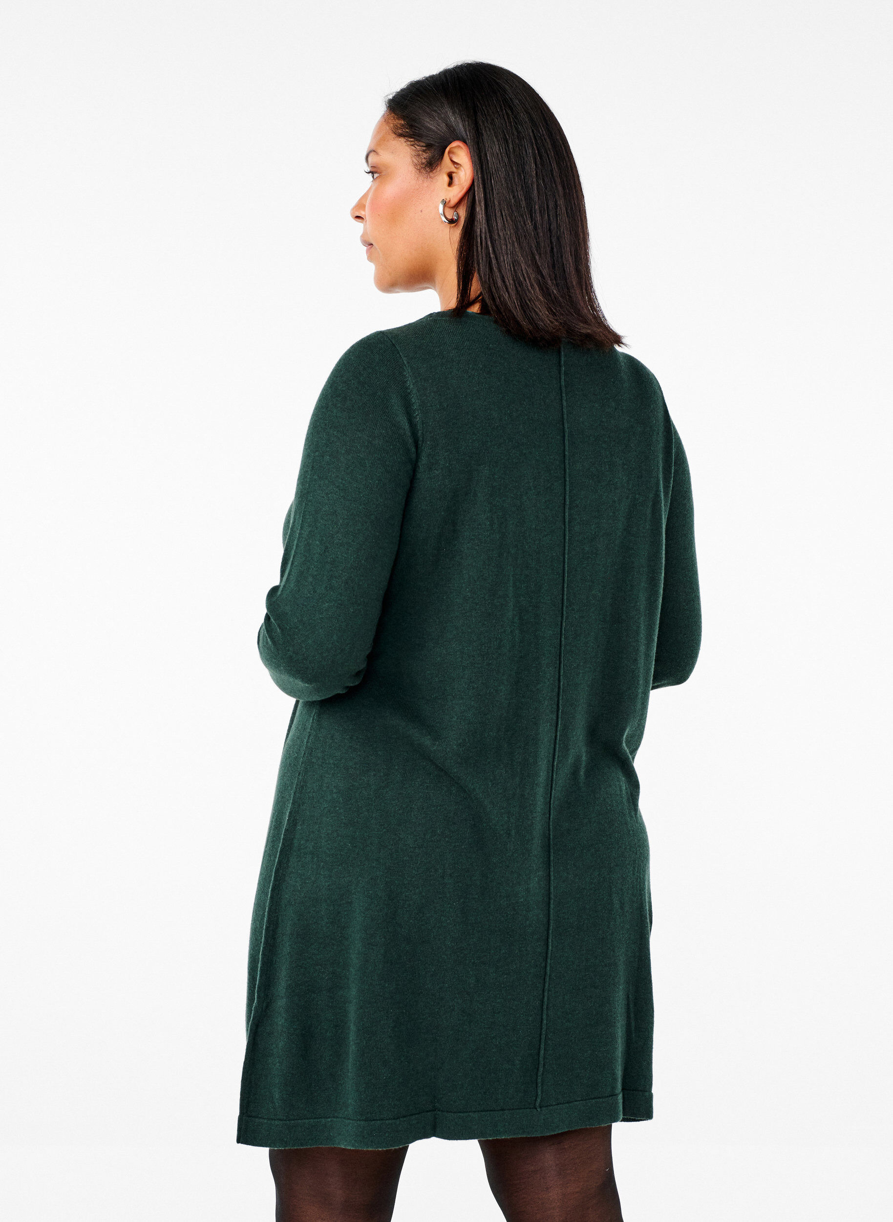 ZizziNeulemekko puuvillaviskoosisekoitteesta, Vihre&auml;, Model image number 2