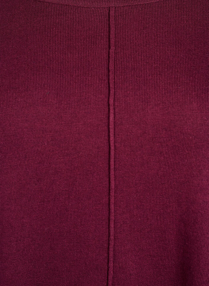 Neule puuvillaviskoosisekoitteesta, Tumma Bordeaux, Packshot image number 2