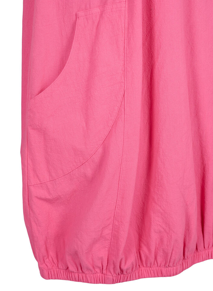 Lyhythihainen puuvillamekko , Vaaleanpunainen, Packshot image number 3