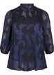 Sifonkipusero jacquard-kuviolla, Evening Blue, Packshot image number 0