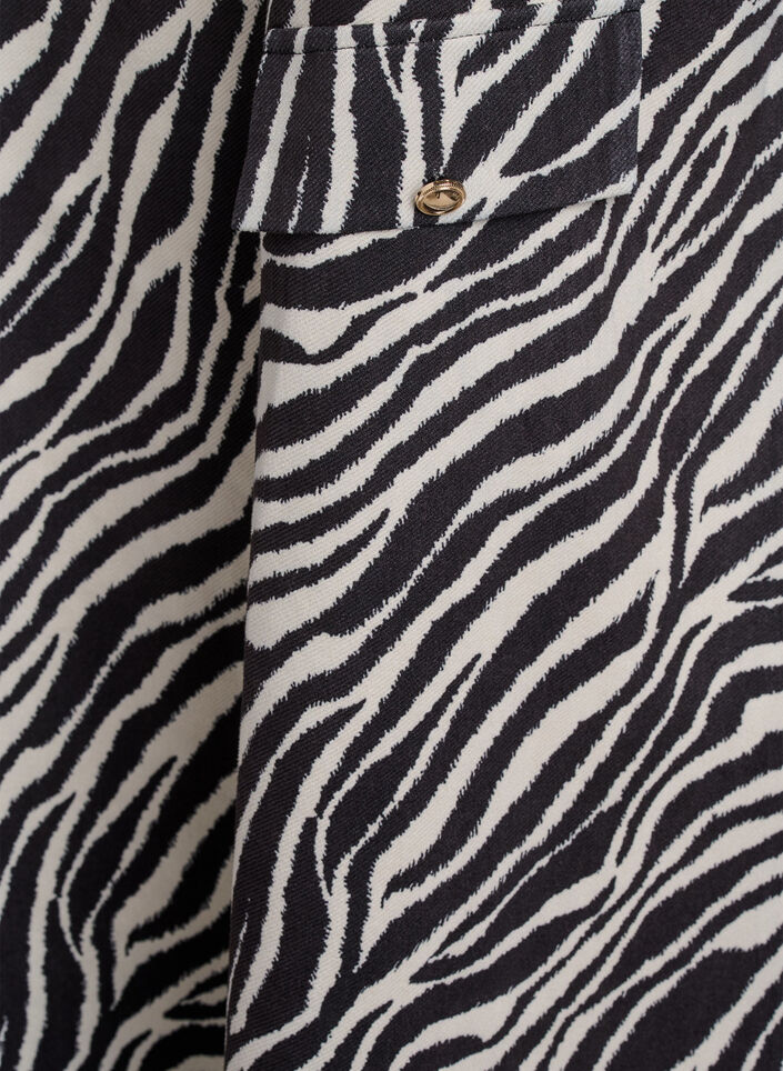 Lyhyt A-linjainen mekko 7/8-hihoilla, Musta, Packshot image number 3