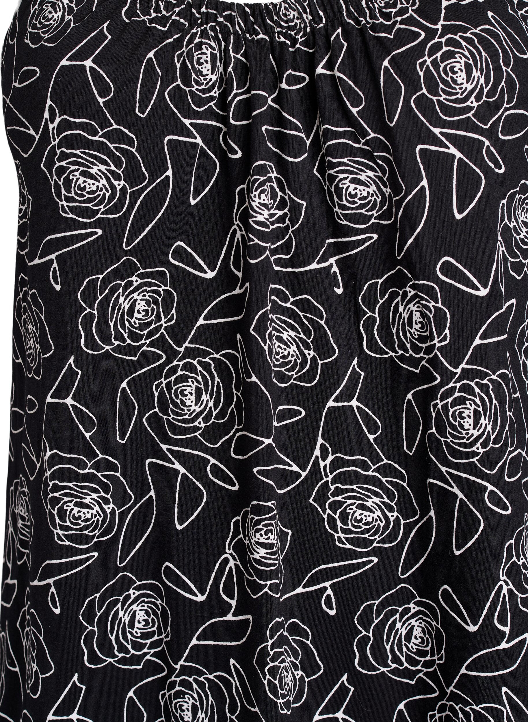 ZizziMidipituinen olkainmekko luomupuuvillaa, Musta, Packshot image number 2
