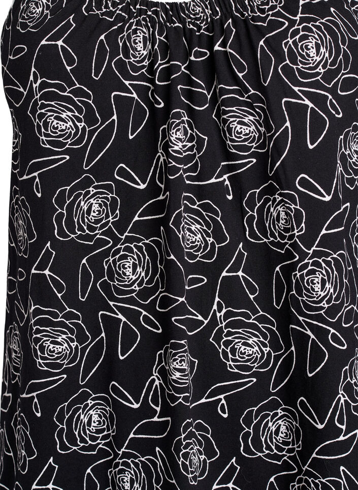 Midipituinen olkainmekko luomupuuvillaa, Musta, Packshot image number 2