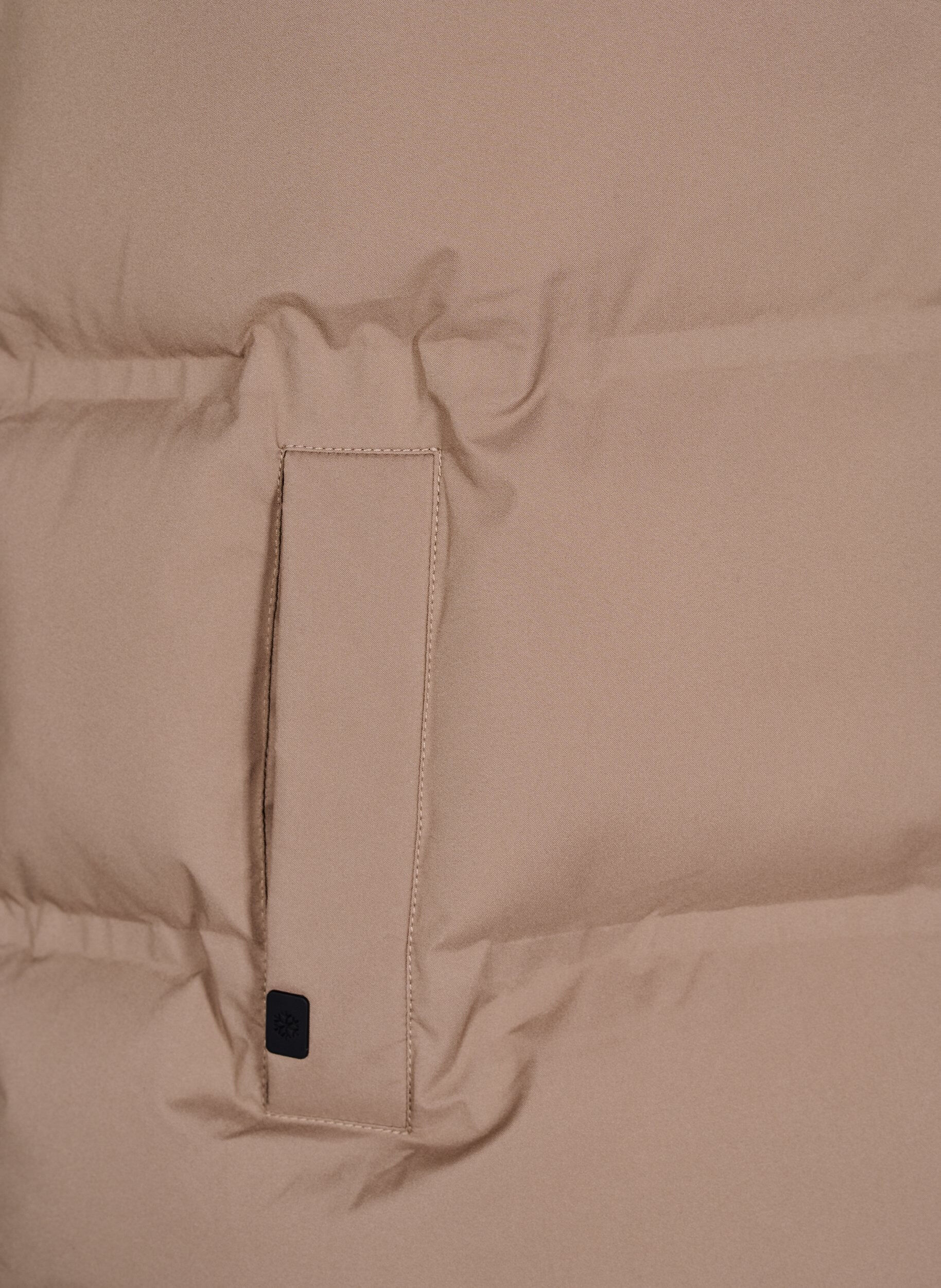 Zizzi Lyhyt toppaliivi korkealla kauluksella, Ruskea, Packshot image number 3