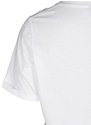 Lyhythihainen T-paita Printillä, Bright White, Packshot image number 3