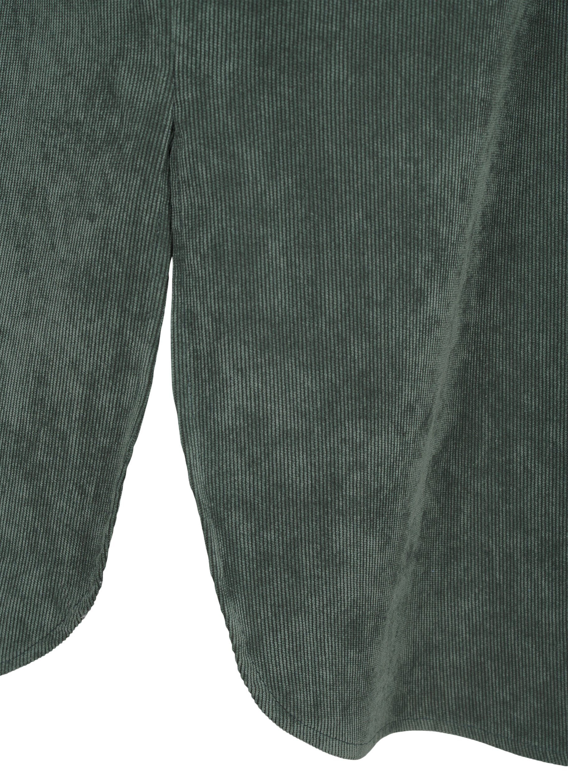 Zizzi Pitk&auml; vakosamettimekko napeilla, Dark Forest, Packshot image number 3