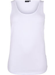 Yksivärinen perustoppi puuvillasta, Valkoinen