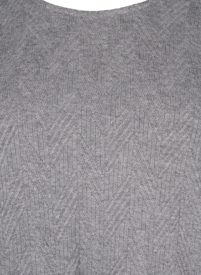 Kuvioitu paita pitkillä hihoilla, Harmaa, Packshot image number 2