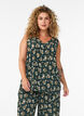 Culottes-housut kuosilla, Musta, Model image number 0