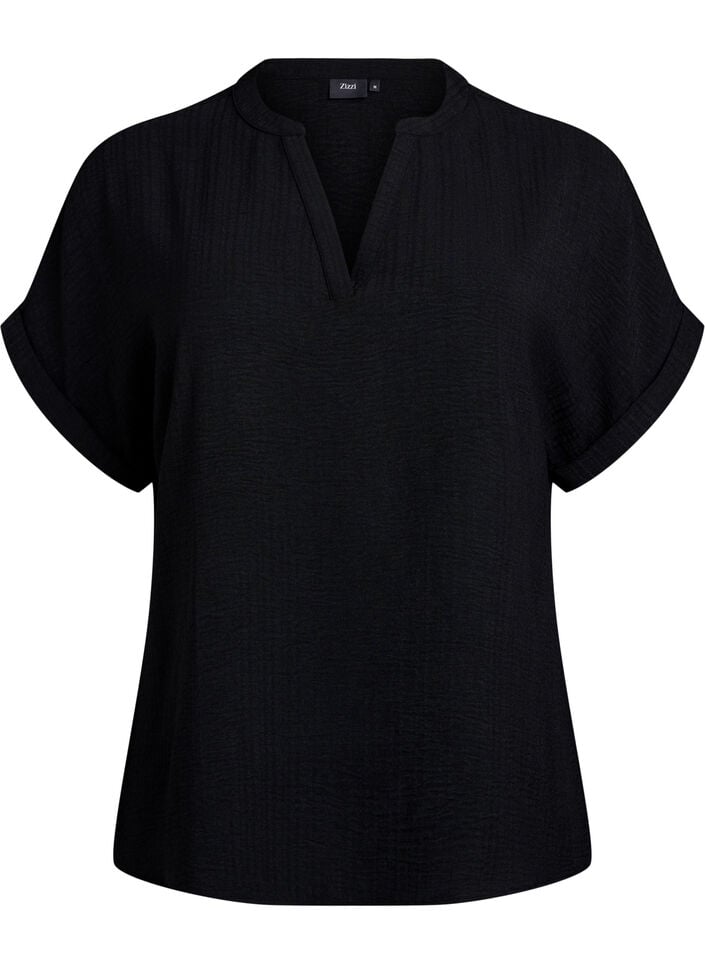 Rento pusero lyhyill&auml; hihoilla, Musta, Packshot image number 0