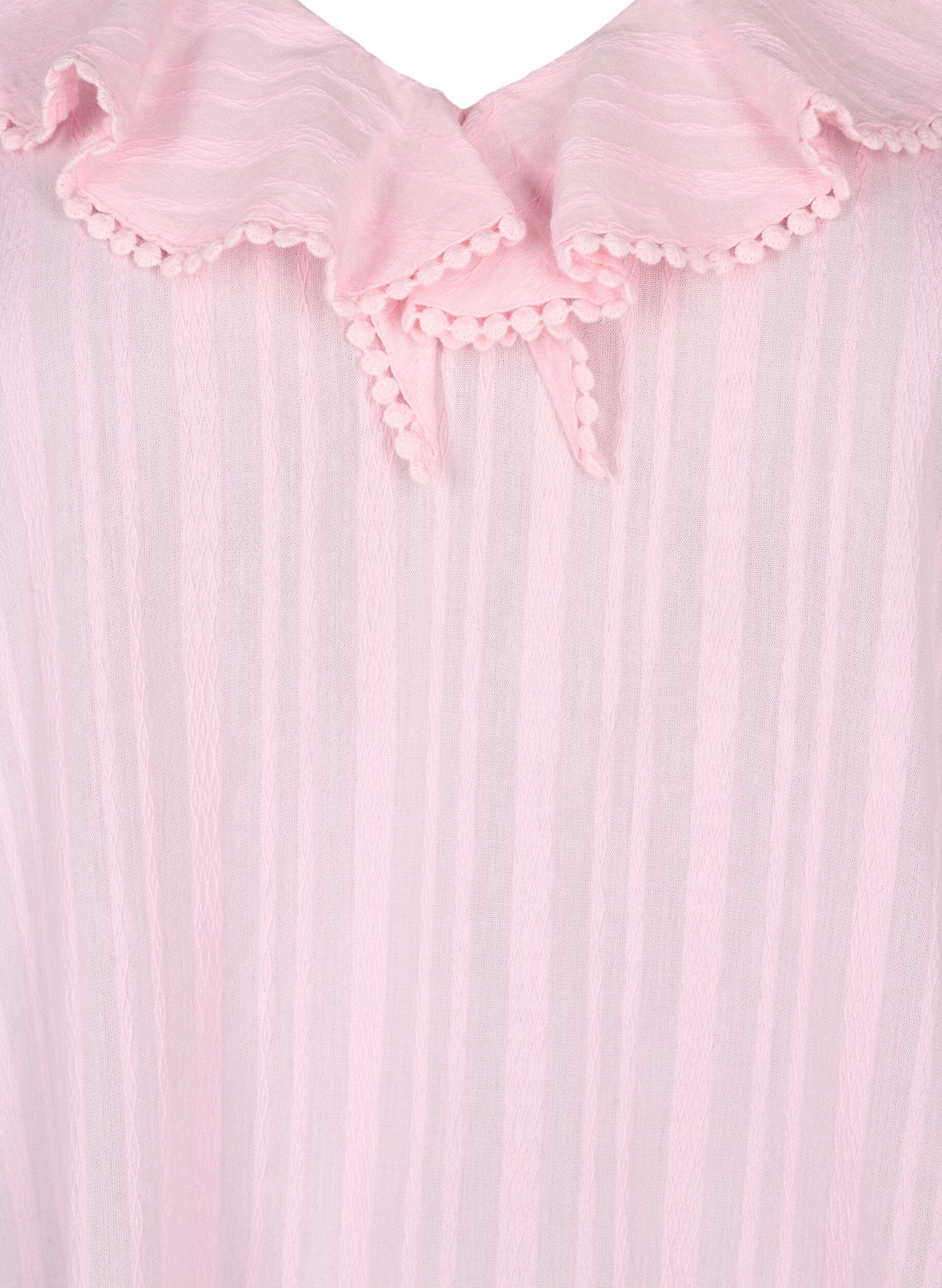 Zizzi Pusero, jossa on 3/4-hihat ja pitsikoriste, Almond Blossom, Packshot image number 2