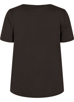 Puuvillainen t-paita painauksella , Black ACID WASH, Packshot image number 1