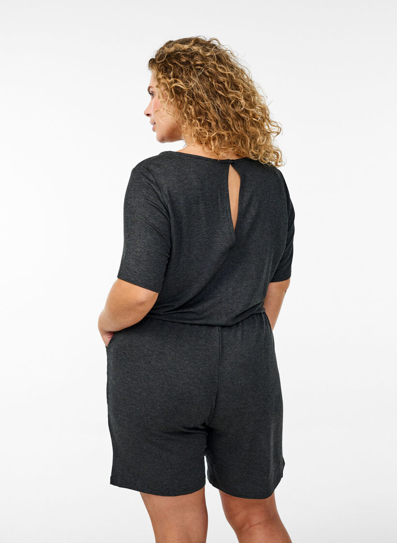 Shortsit jumpsuit, Harmaa, Model image number 2