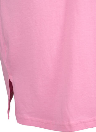 Yksivärinen oversize t-paita v-pääntiellä, Rosebloom, Packshot image number 3