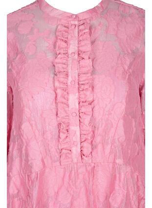 A-mallinen mekko röyhelöllä, Cashmere Rose, Packshot image number 3