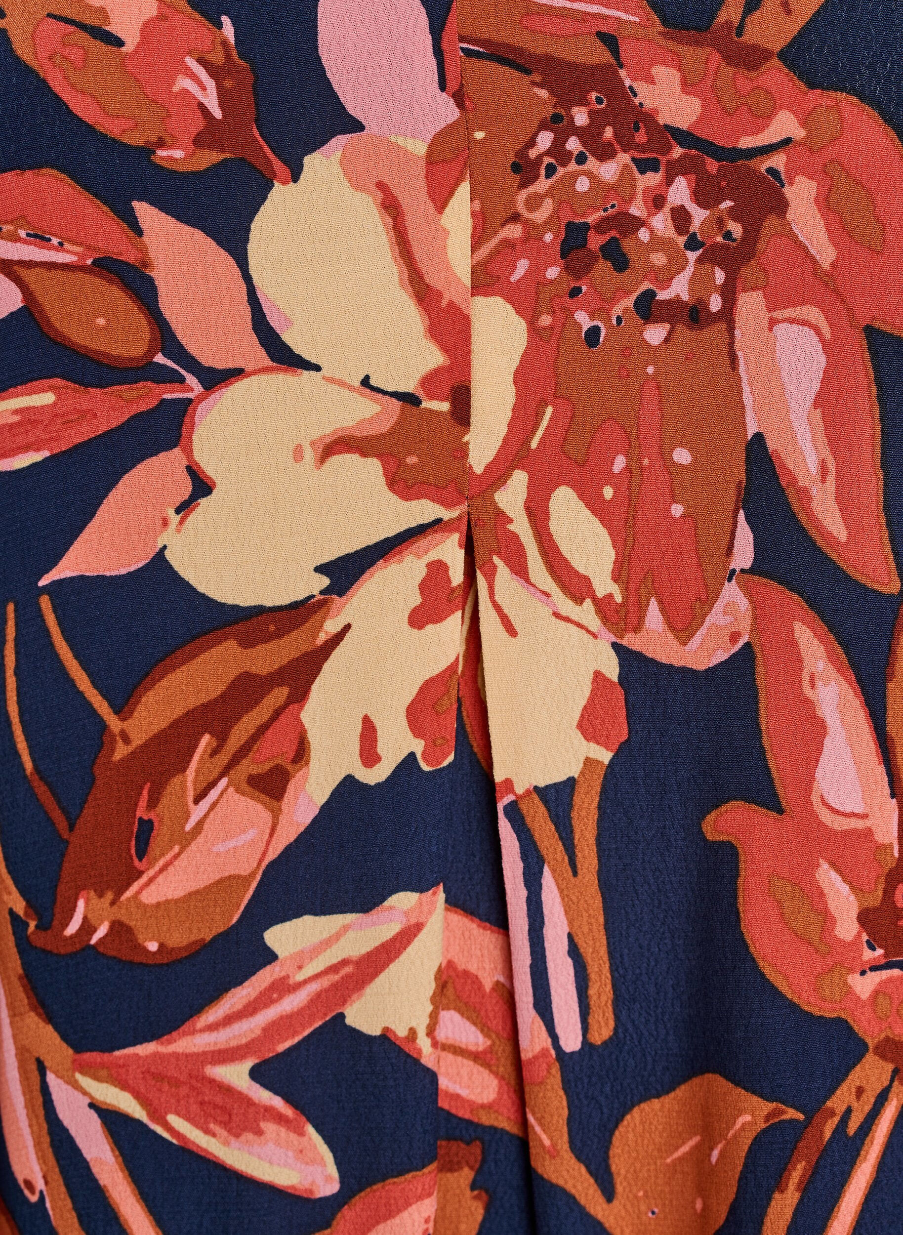 Zizzi Viskoosi A-linjainen mekko, Oranssi, Packshot image number 2