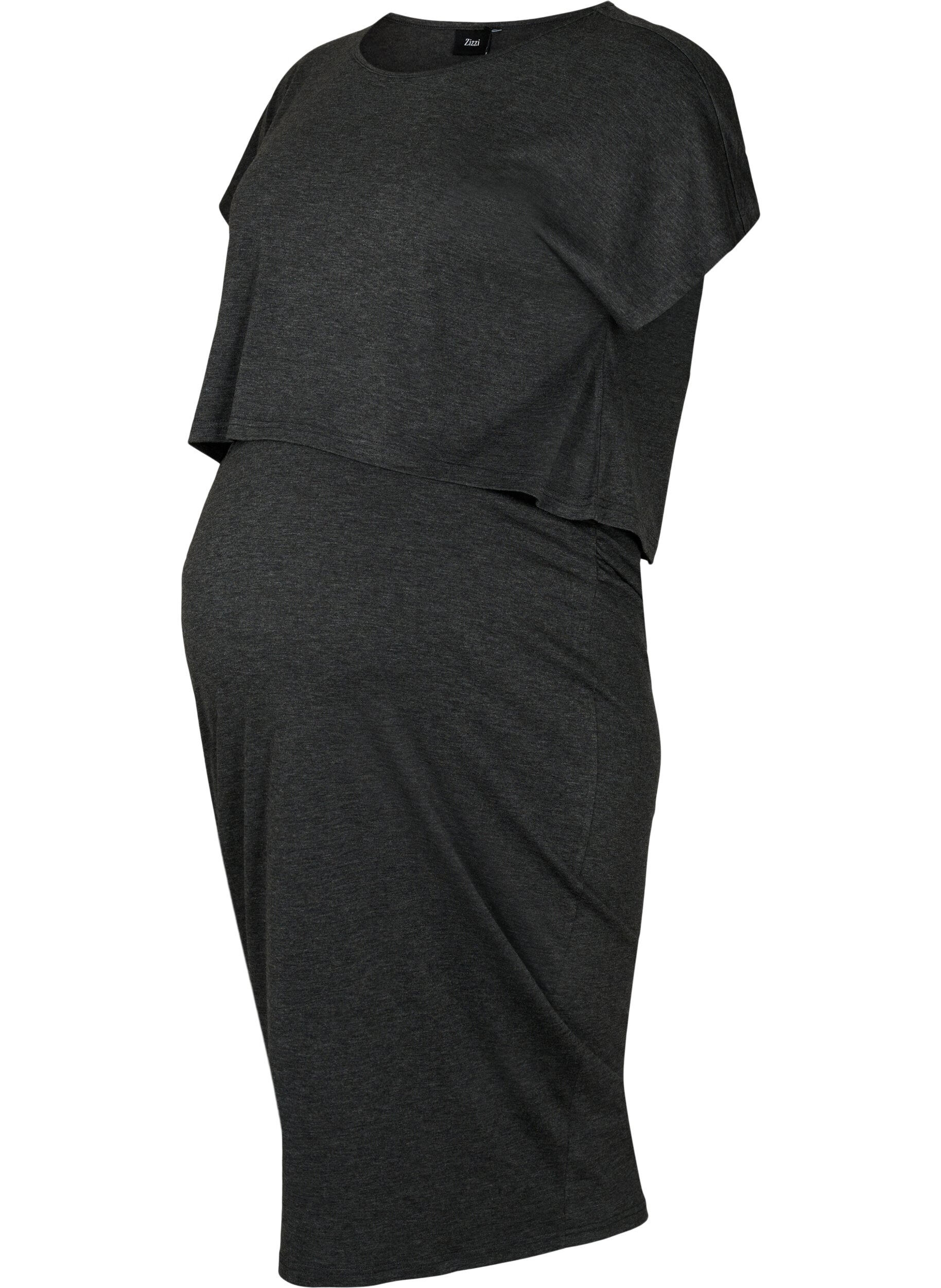 Zizzi Meleerattu &auml;itiysasu, Black Melange, Packshot image number 0