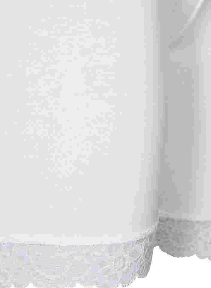 Pyöräilyshortsit pitsireunuksella, Bright White, Packshot image number 3